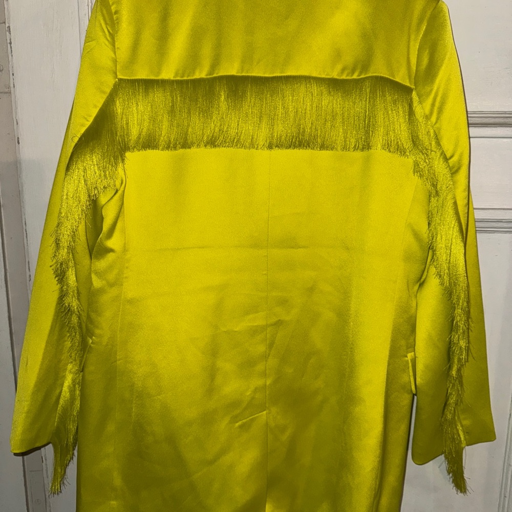 7 For All Mankind Bright Yellow Blazer with Fringe NWT - Picture 2 of 7
